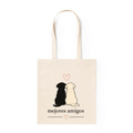 Tote Bag Algodón Perros – Mejores Amigos | Bolsa Tela Regalo 38x42 cm