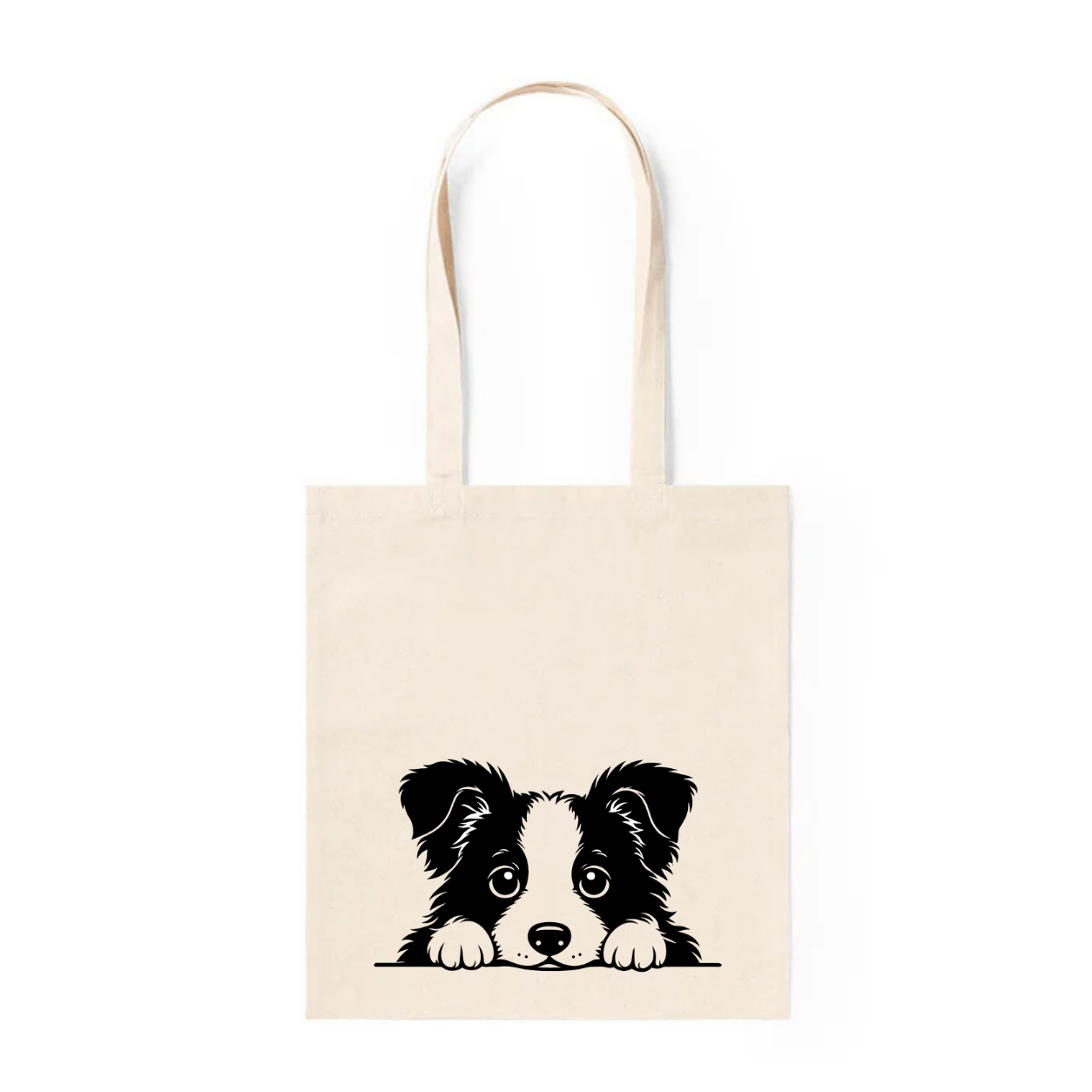 Tote Bag Algodón Perros – Mirada Fiel | Bolsa Tela Mujer 38x42 cm