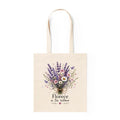 Tote Bag Florece a Tu Ritmo - diseño ramo lavanda acuarela