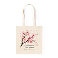 Tote Bag de Cotó amb Flors de Cirerer “Que Floreixin Els Teus Somnis”