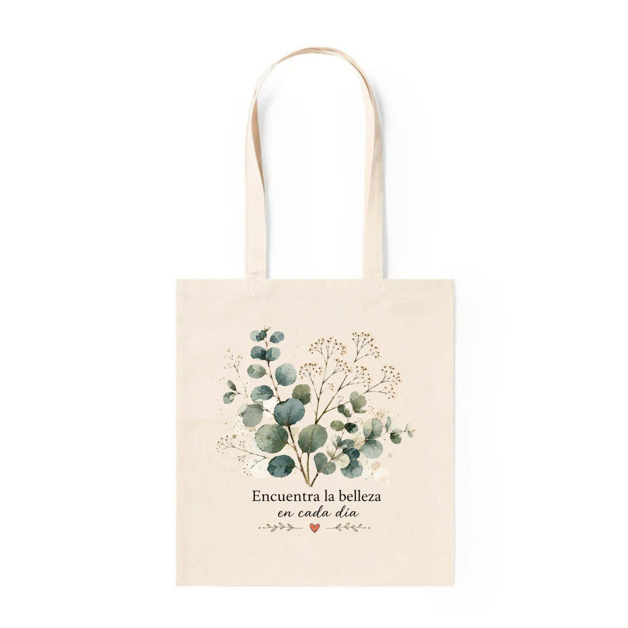 Tote Bag Eucalipto Encuentra la Belleza en Cada Día - diseño acuarela