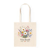 Tote Bag de Algodón “Vive Bonito” con Flores Silvestres