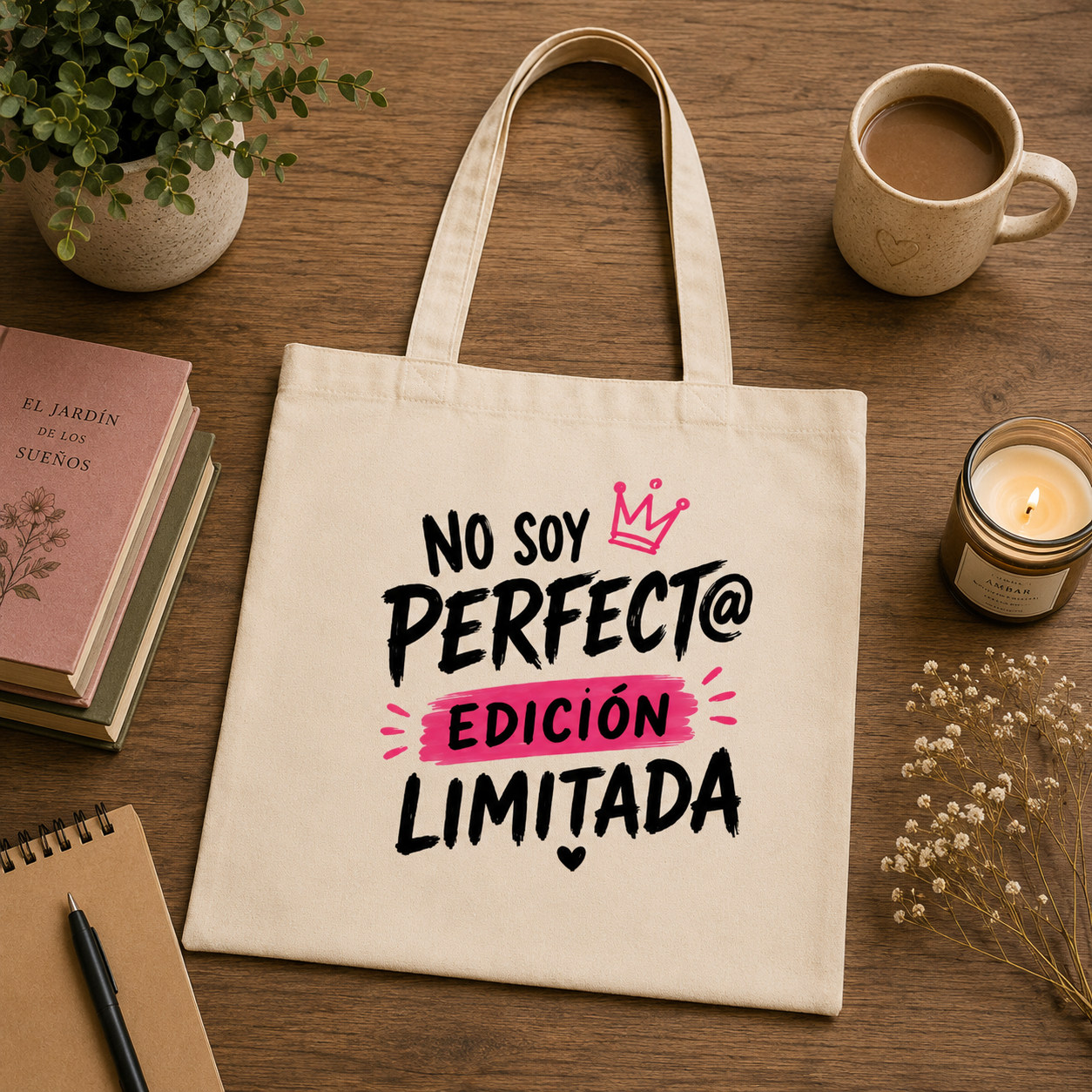 Tote Bag No Soy Perfect@, Edición Limitada
