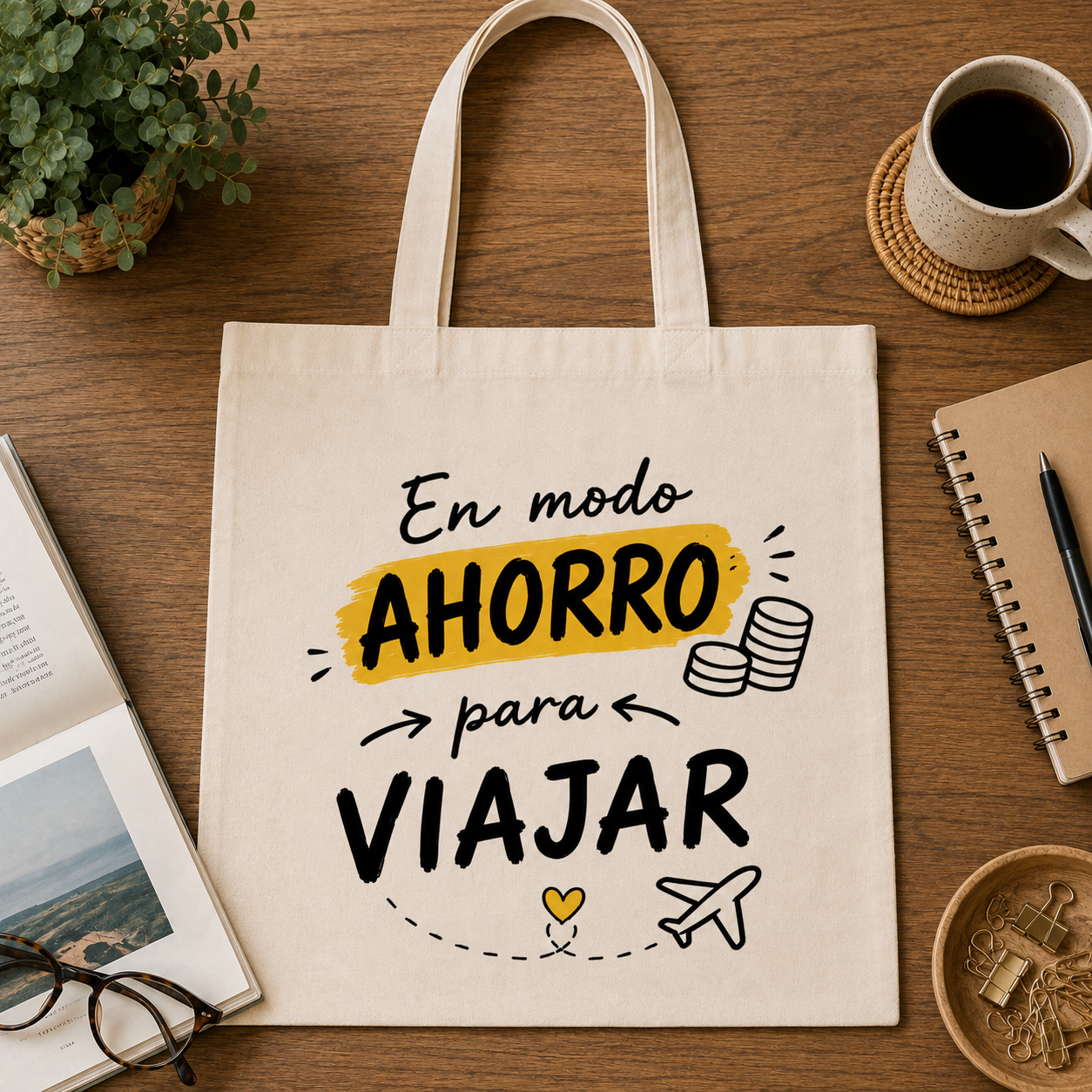 Tote Bag En Modo Ahorro para Viajar