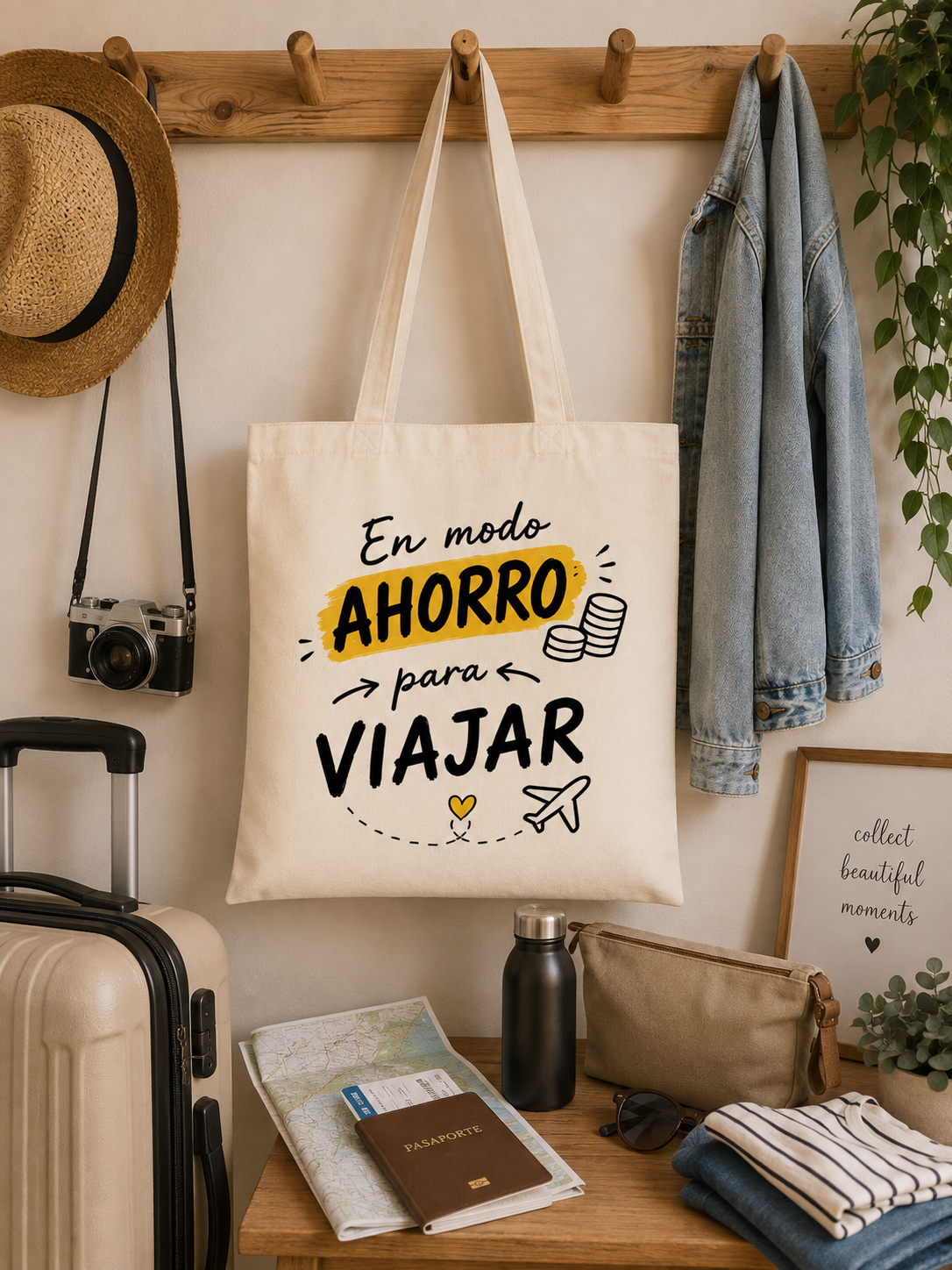 Tote Bag En Modo Ahorro para Viajar