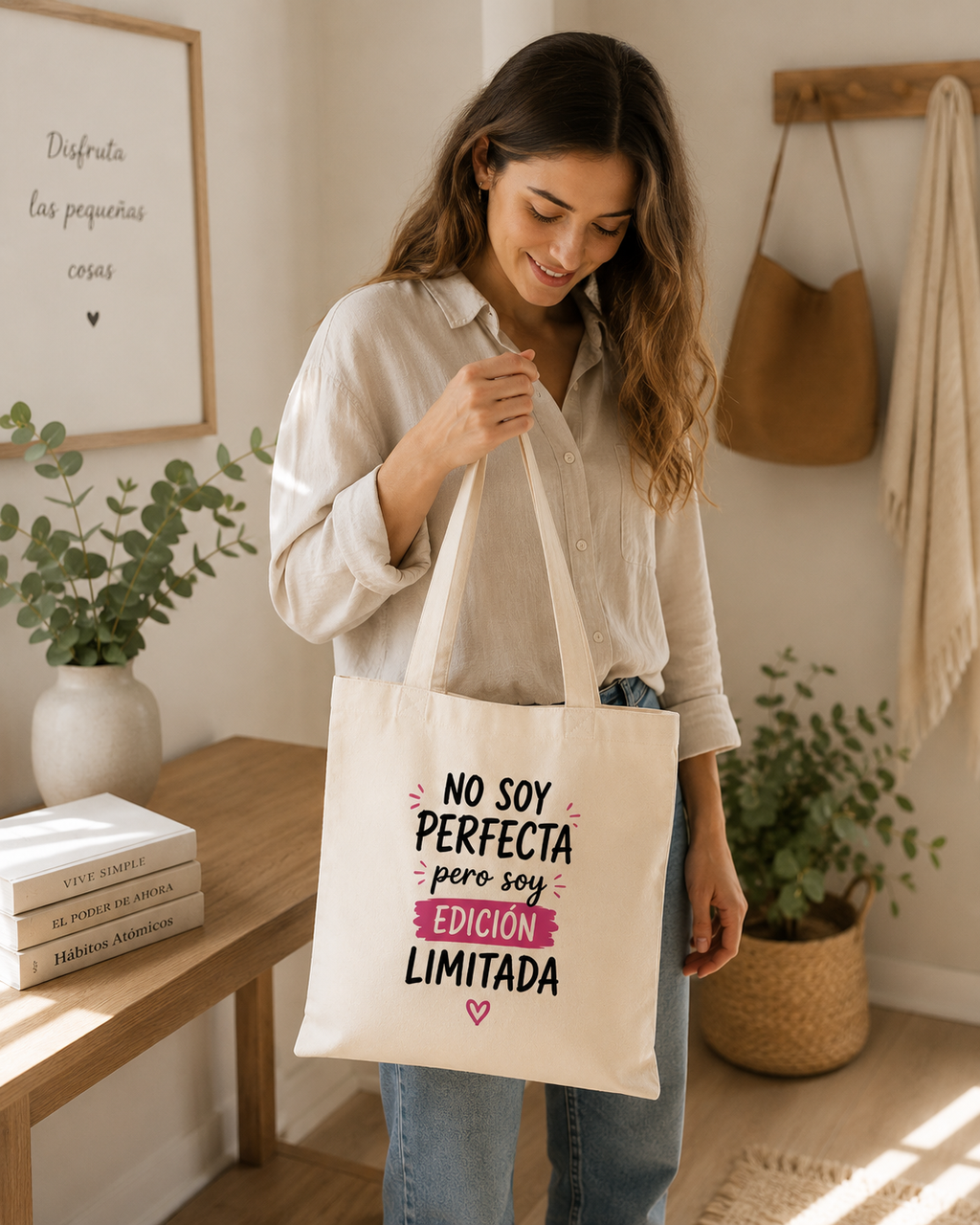 Tote Bag Algodón Frases – No Soy Perfecta