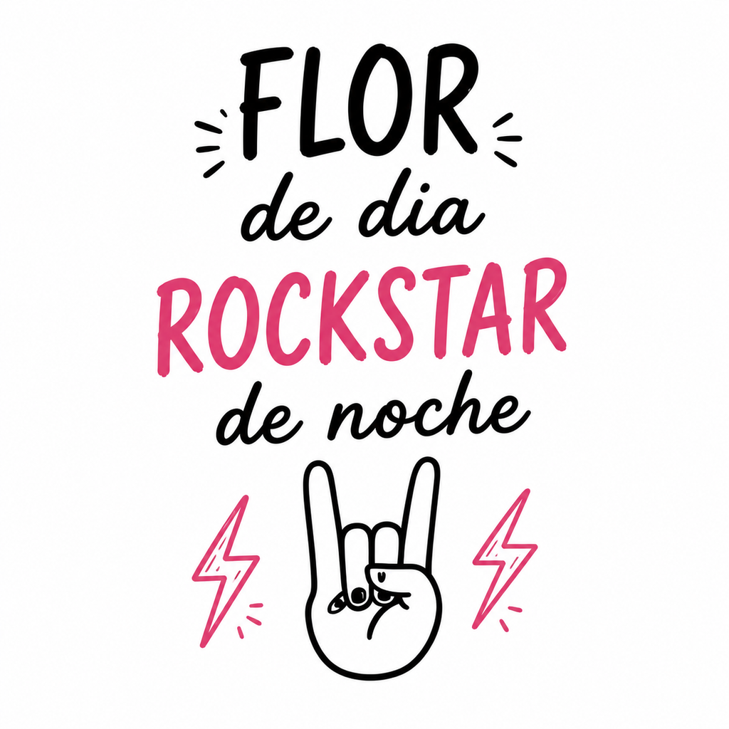 Tote Bag Flor de Día, Rockstar de Noche