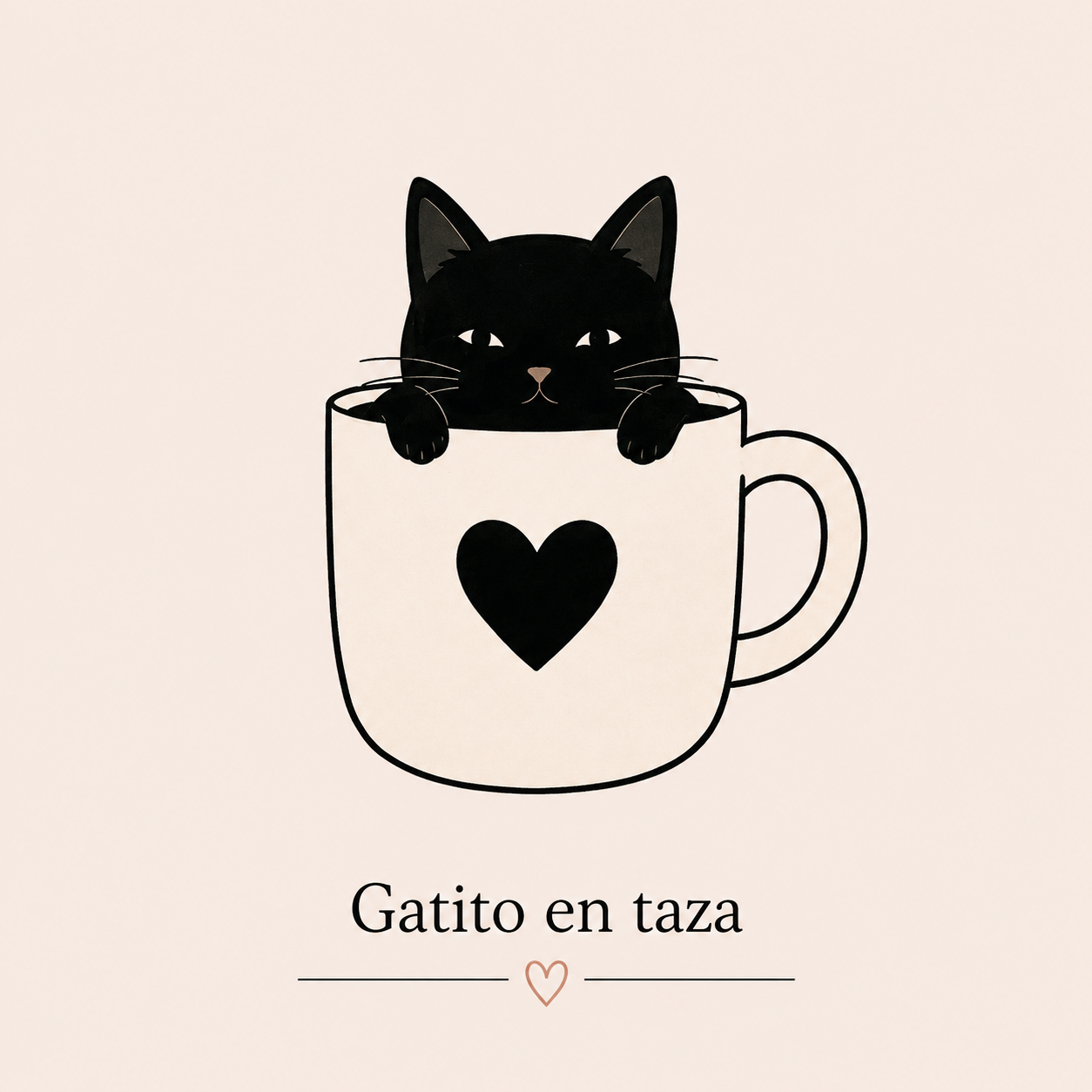 Tote Bag Gatito en Taza