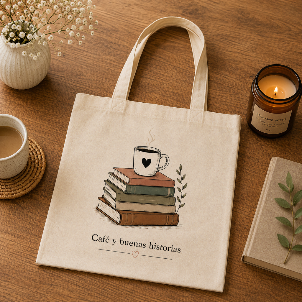 Tote Bag Café y Buenas Historias