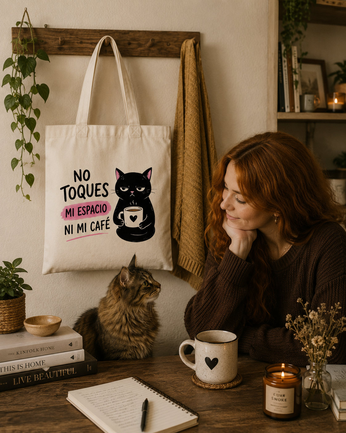 Tote Bag No Toques Mi Espacio Ni Mi Café