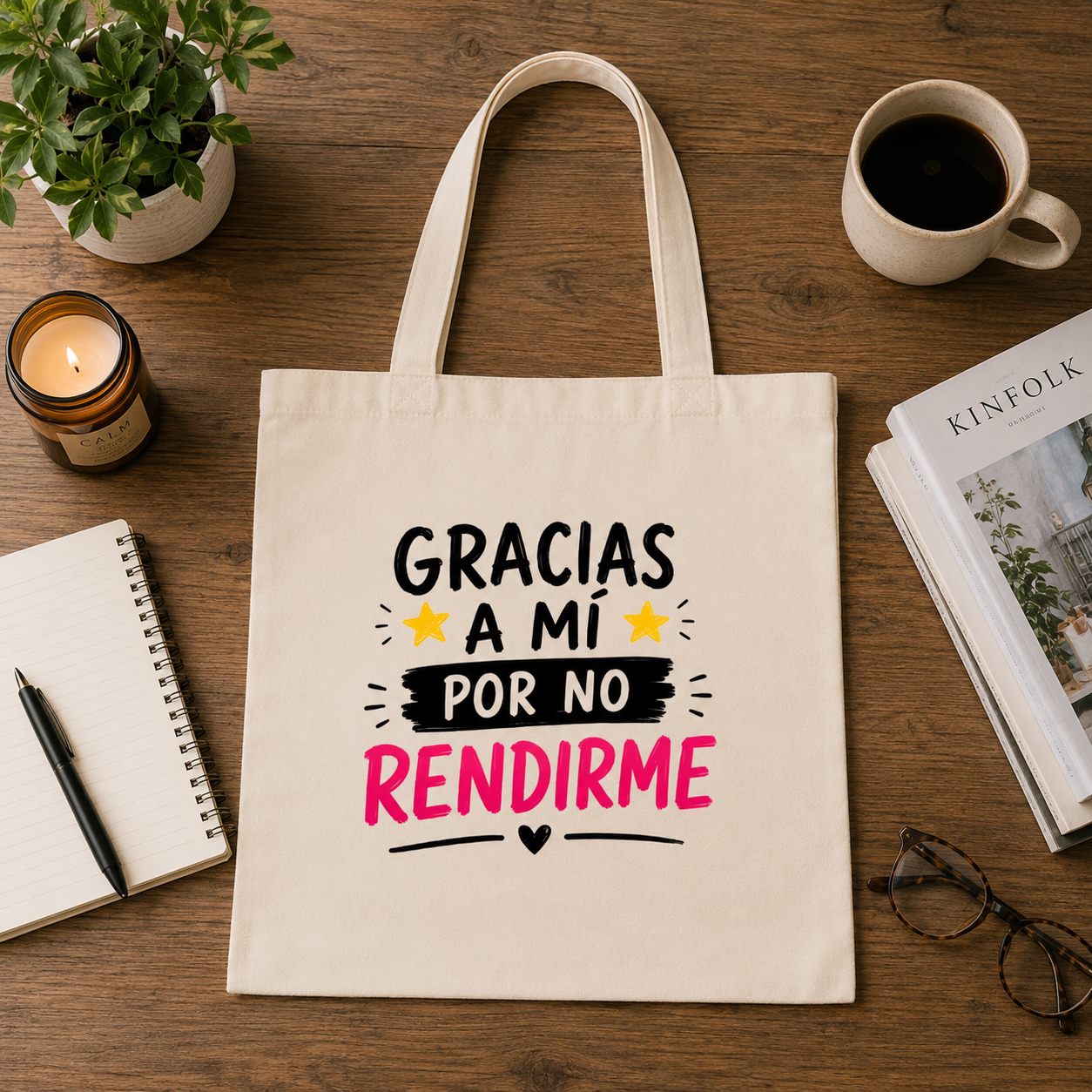 Tote Bag Gracias a Mí por No Rendirme