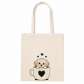 Tote Bag Un Café, Un Cachorro y Mucho Amor