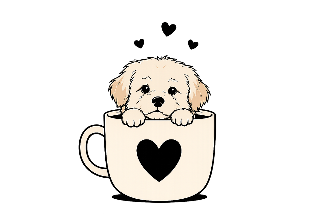 Tote Bag Un Café, Un Cachorro y Mucho Amor