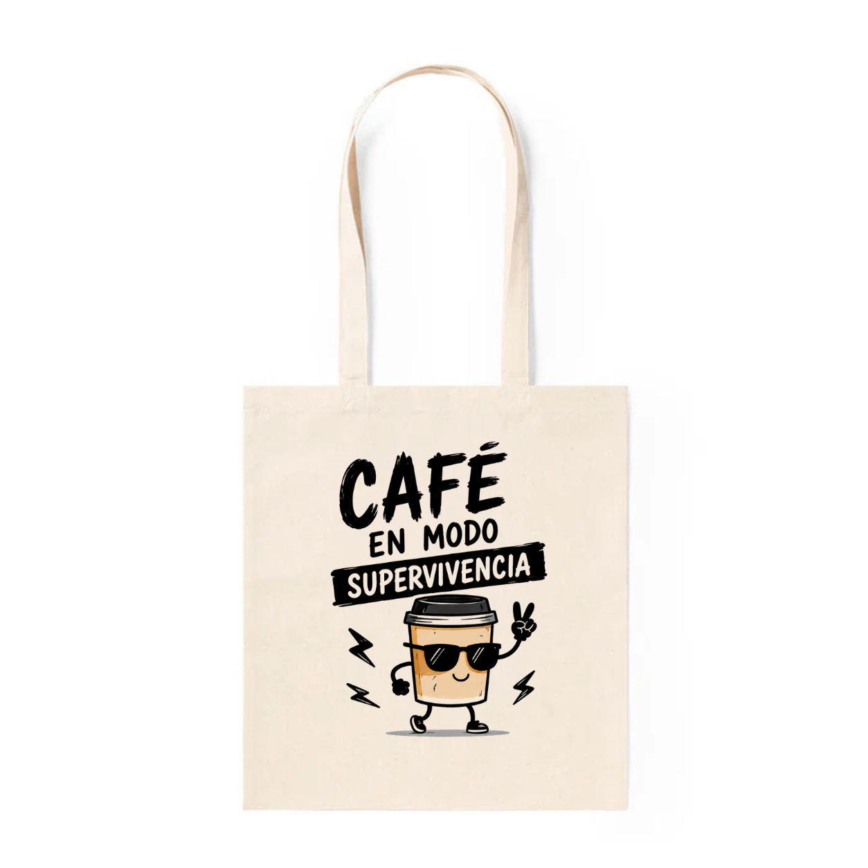Tote Bag Café en Modo Supervivencia