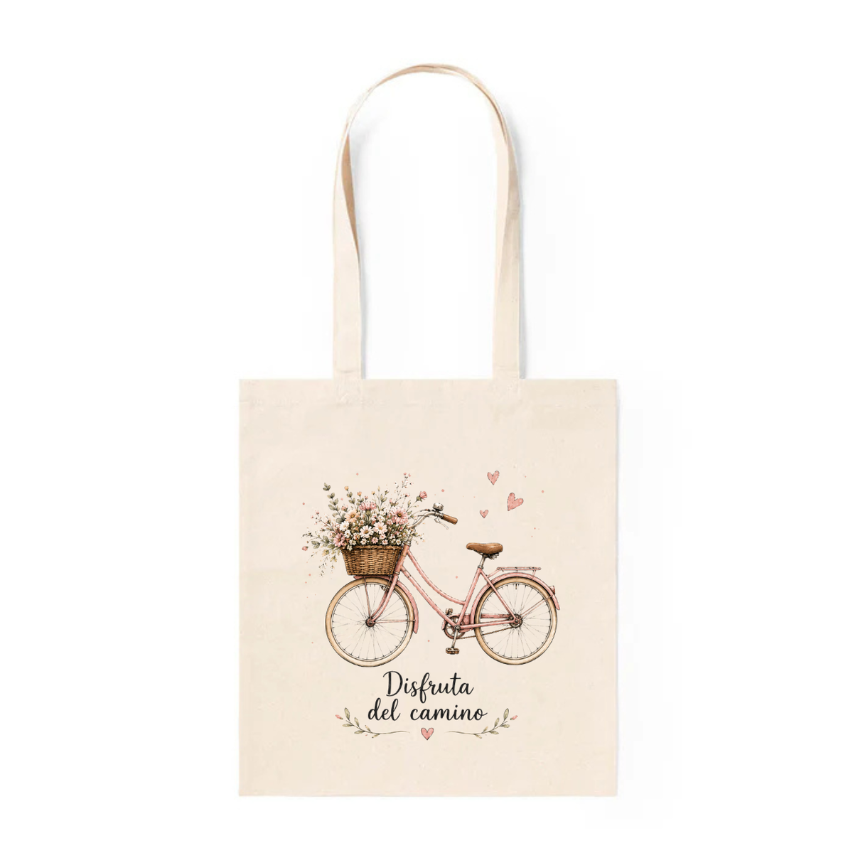Tote Bag de Algodón con Bicicleta "Disfruta del Camino"