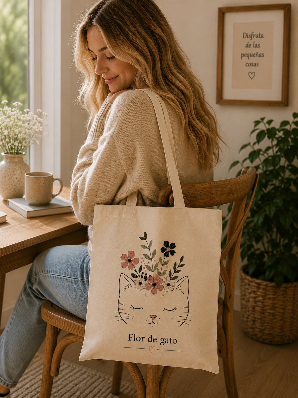 Tote Bag Flor de Gato