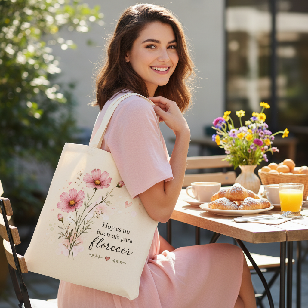 Brunch exterior con flores