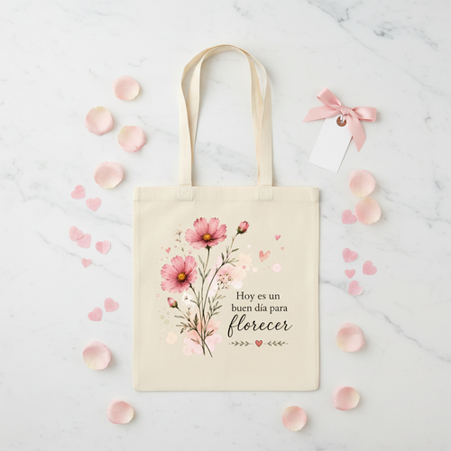 Flat lay con pétalos de rosa