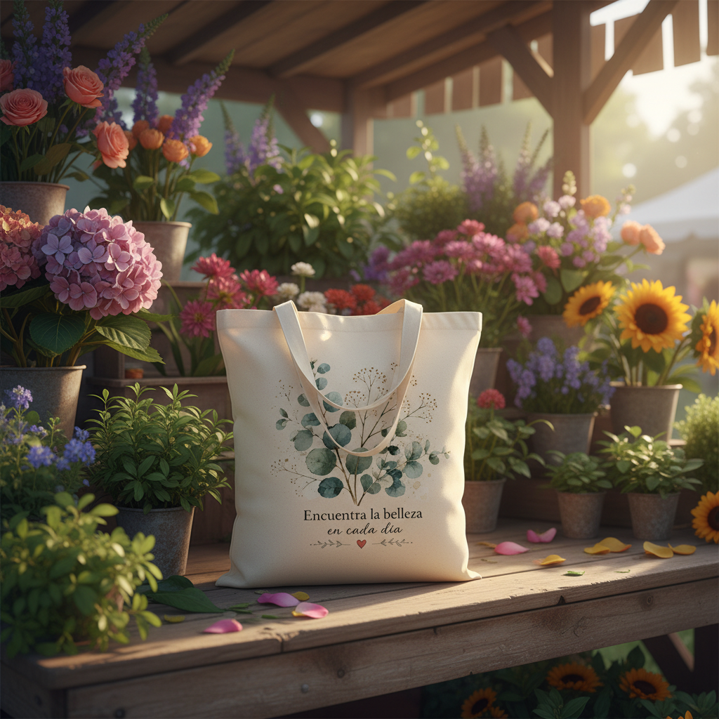 Tote Bag Eucalipto - mercado de flores