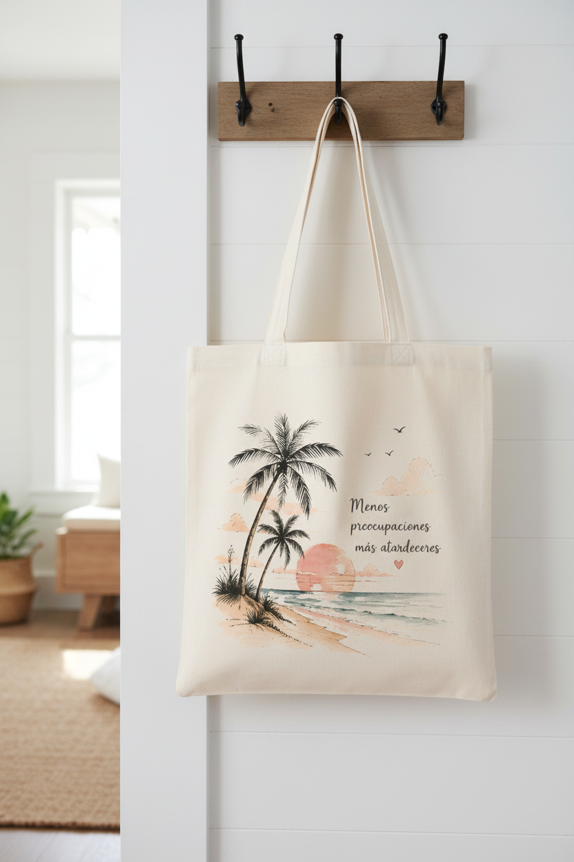 Tote Bag Atardecer - perchero interior